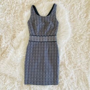 The Limited Navy Brocade Sheath Dress, size 0